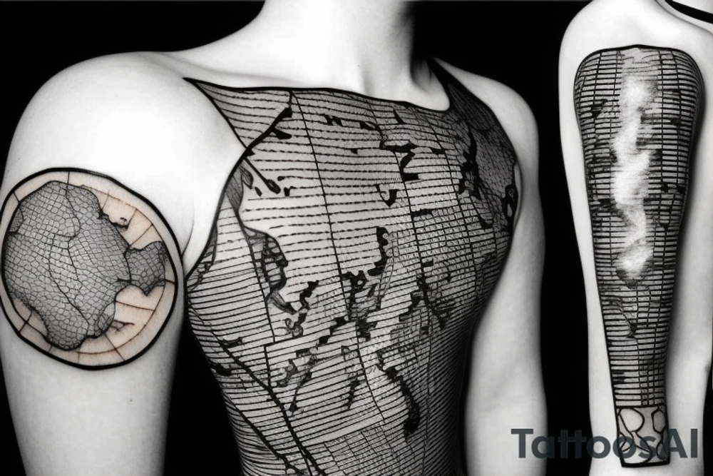 African map tattoo idea