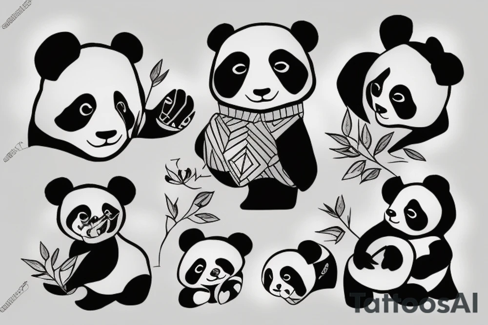 Panda tattoo idea
