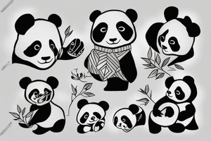 Panda tattoo idea