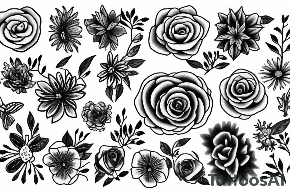 Mental health, flowers tattoo idea