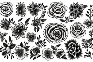Mental health, flowers tattoo idea