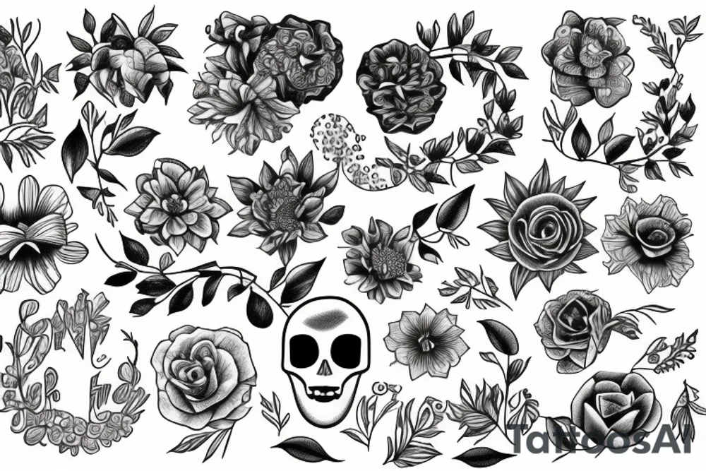 Mental health, flowers tattoo idea