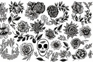 Mental health, flowers tattoo idea
