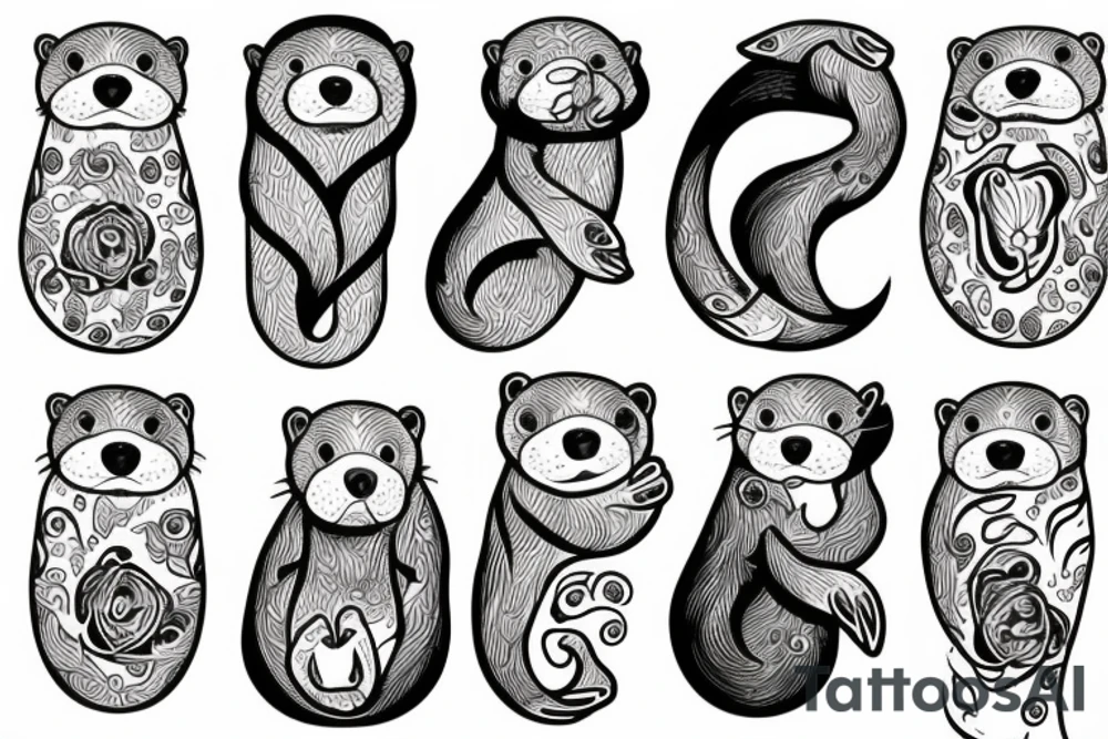 Otters tattoo idea