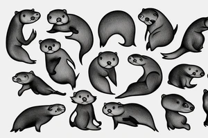 Otters tattoo idea