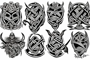 viking neck tattoo idea