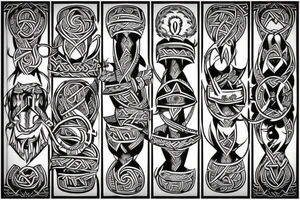 tribal viking for neck and chest tattoo idea