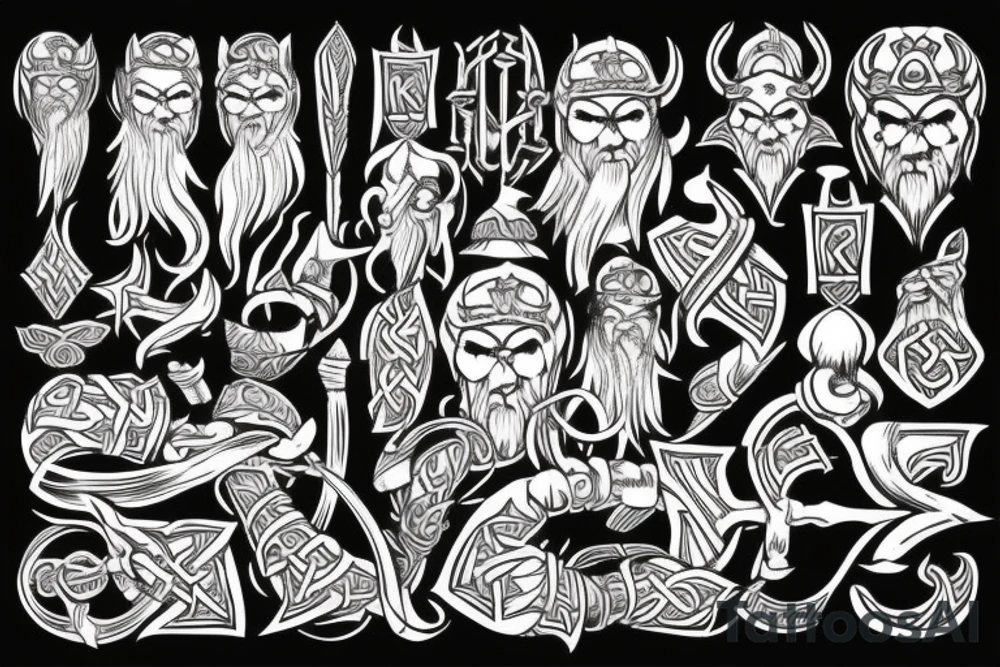 Ornament viking tattoo idea