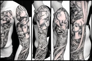 cherubim with a flaming sword tattoo idea