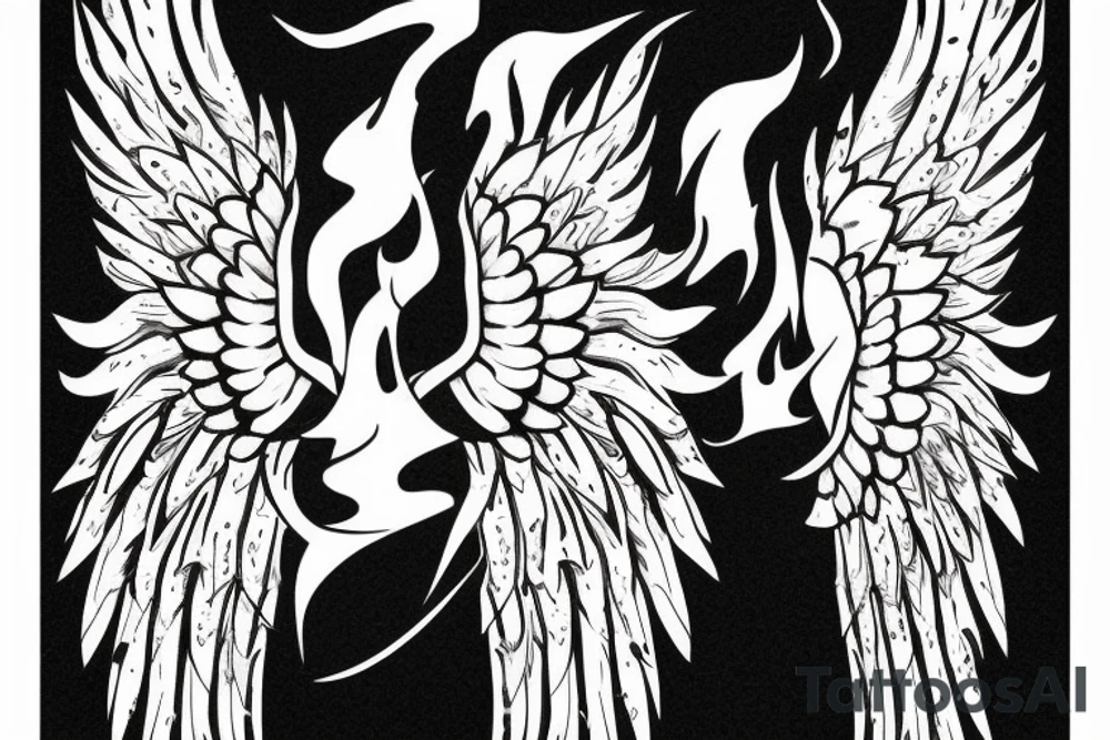 flaming sword angel wings and light rays surrounding tattoo idea flaming sword angel wings and light rays surrounding tattoo idea