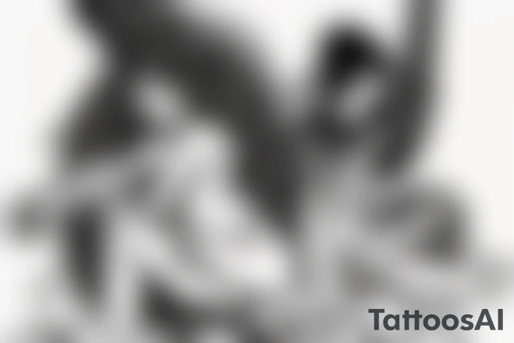 angel carrying a woman tattoo idea