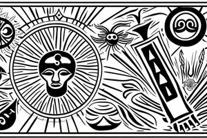 Sun God Ra ascending tattoo idea