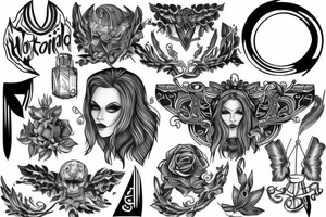 nordic for neck and chest tattoo idea