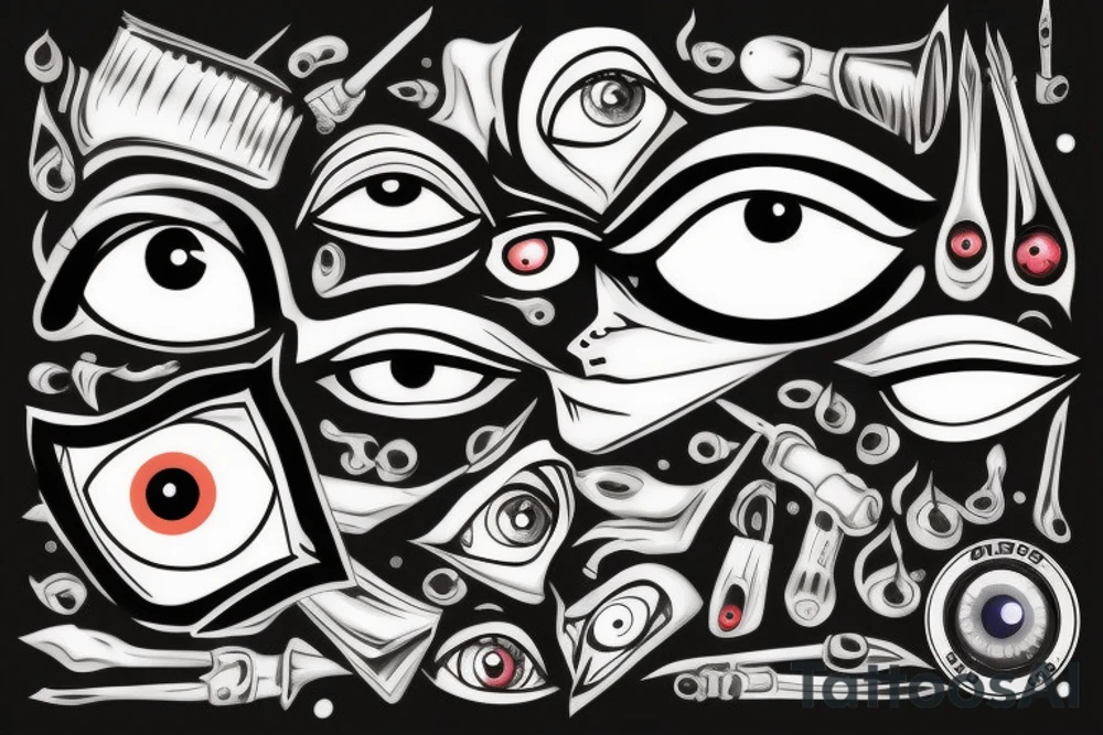 bloodshot eye tattoo idea