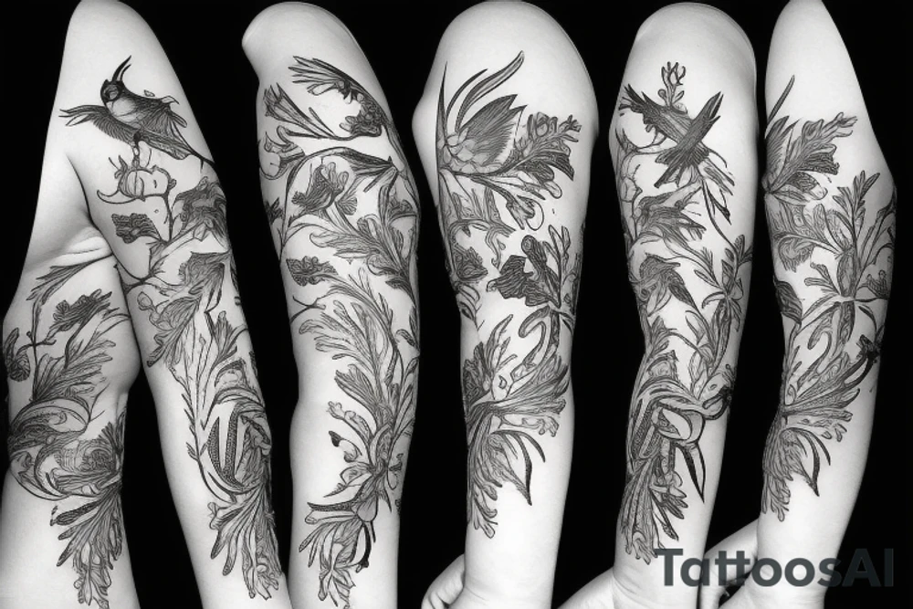 Cardinal with floral tattoo idea