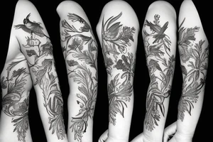 Cardinal with floral tattoo idea