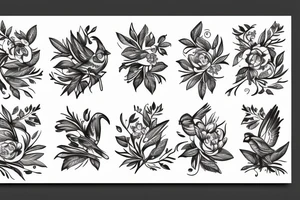 Cardinal with floral tattoo idea