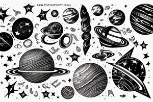 Planets, stars and galaxies 
Physics equations tattoo idea