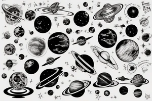 Planets, stars and galaxies 
Physics equations tattoo idea