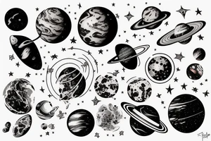 Planets, stars and galaxies 
Physics equations tattoo idea