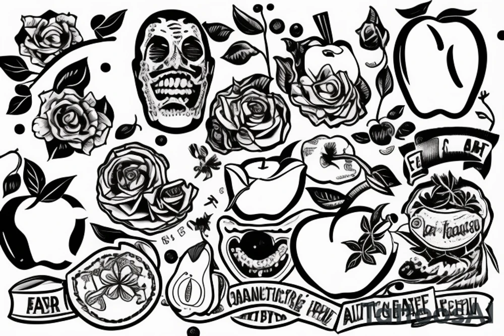 apple with a bite out of it tattoo idea