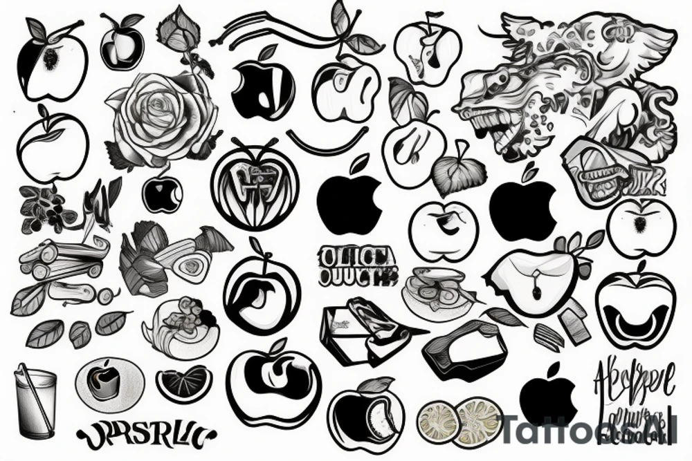 apple with a bite out of it tattoo idea
