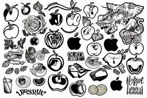 apple with a bite out of it tattoo idea