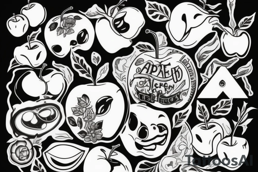 apple with a bite out of it tattoo idea