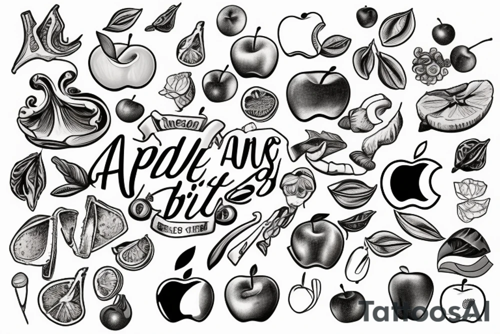 apple with a bite out of it tattoo idea