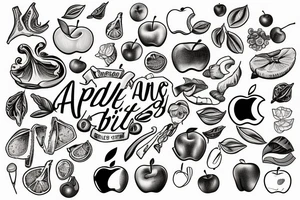 apple with a bite out of it tattoo idea