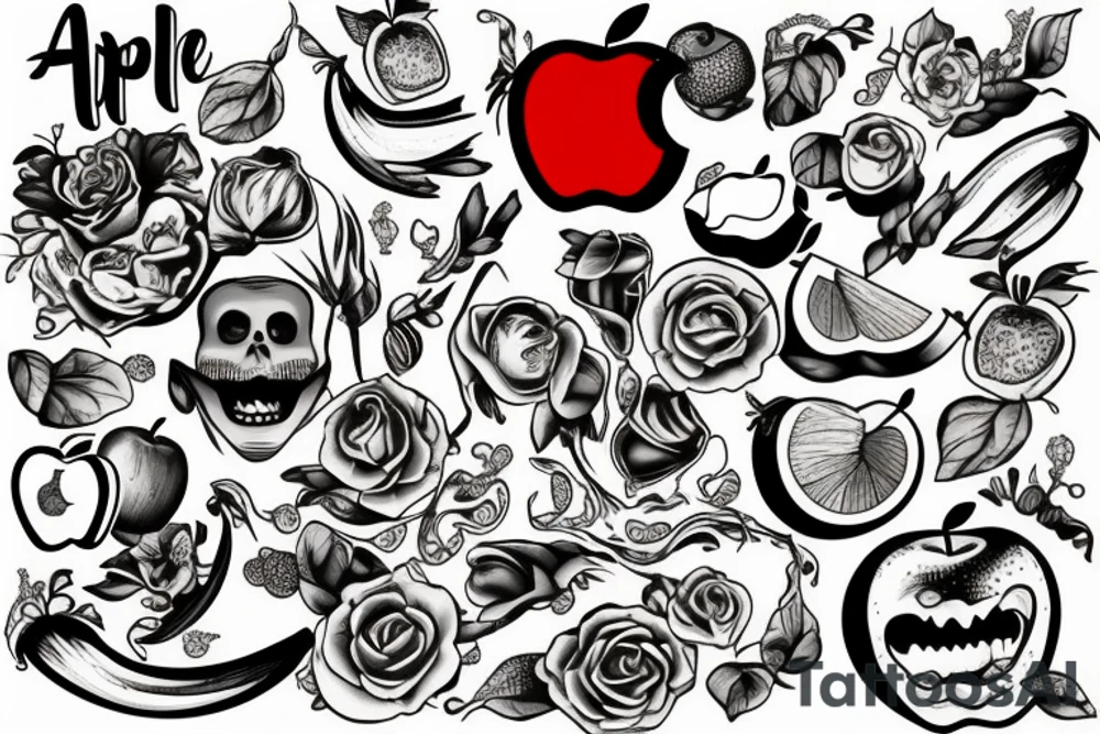 apple with a bite out of it tattoo idea