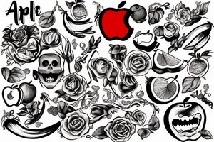apple with a bite out of it tattoo idea