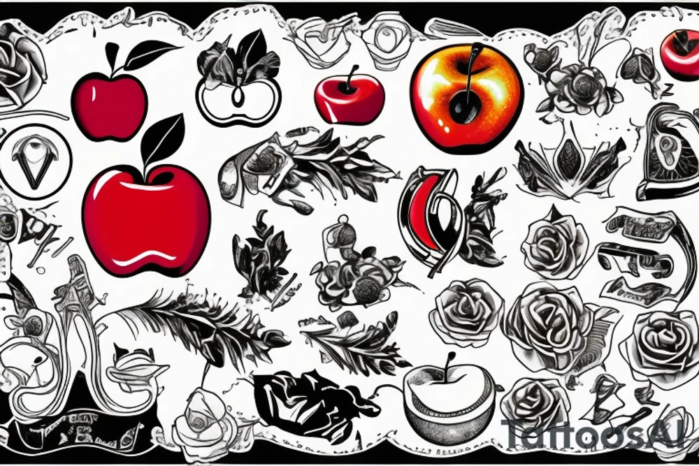 apple with a bite out of it tattoo idea
