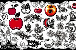 apple with a bite out of it tattoo idea