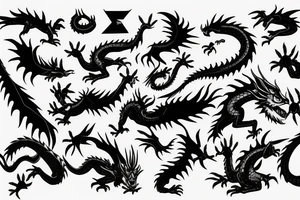 dragon with AK47 tattoo idea