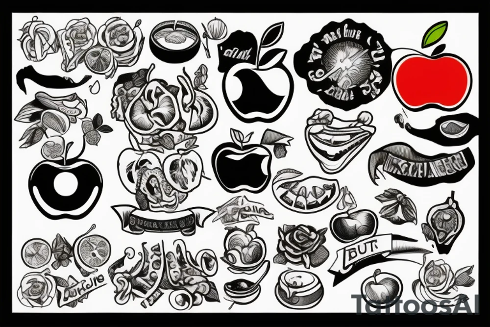 apple with a bite out of it tattoo idea