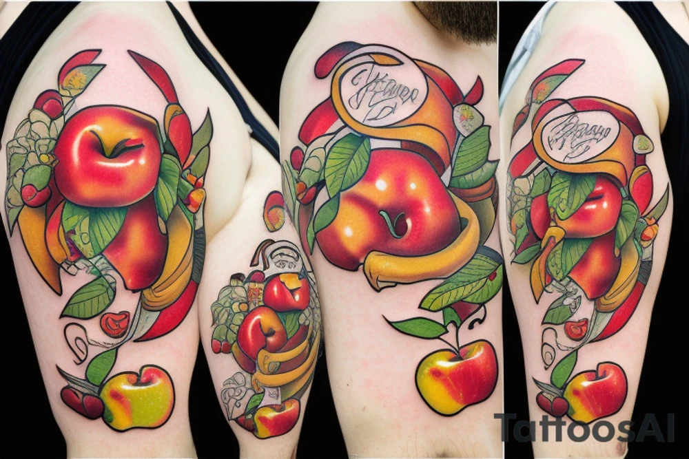 apple with a bite out of it tattoo idea