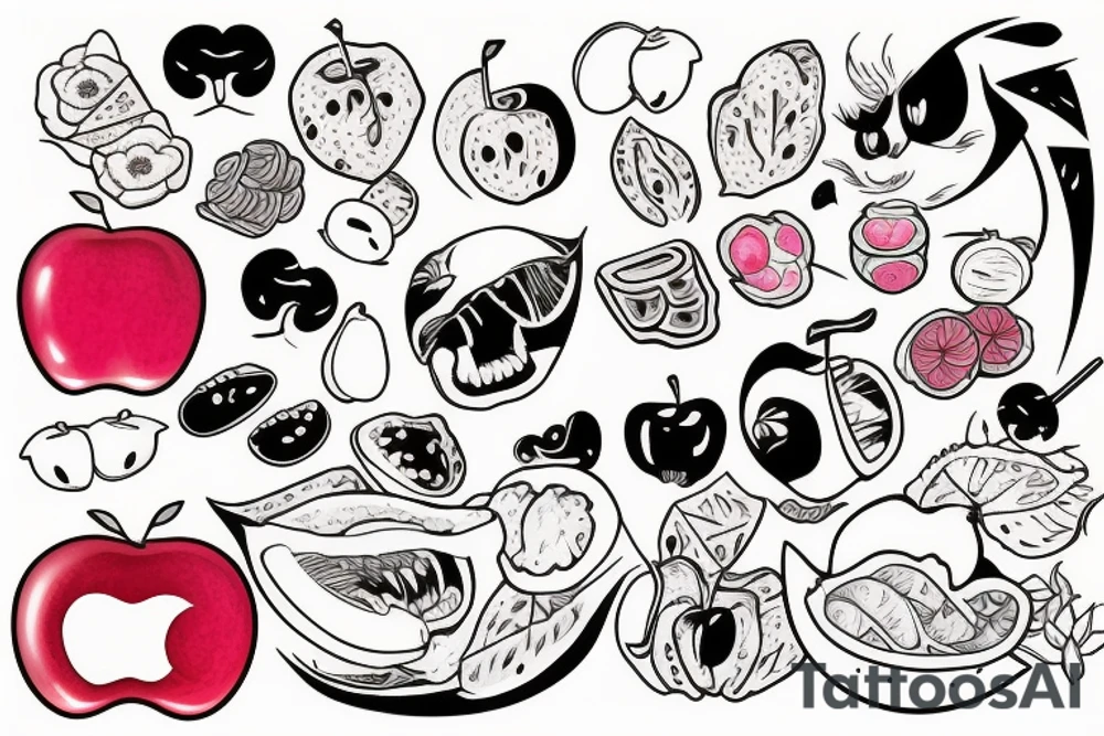 apple with a bite out of it tattoo idea