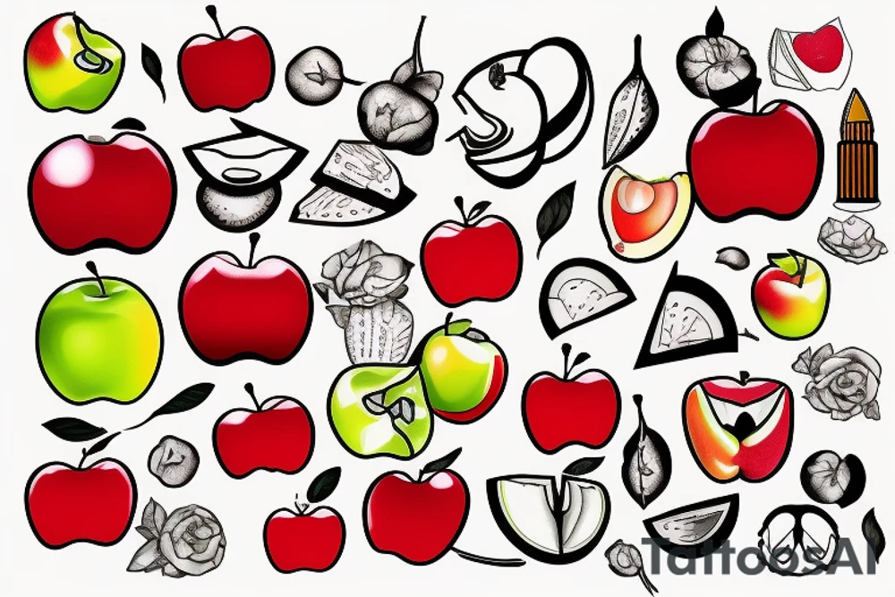apple with a bite out of it tattoo idea