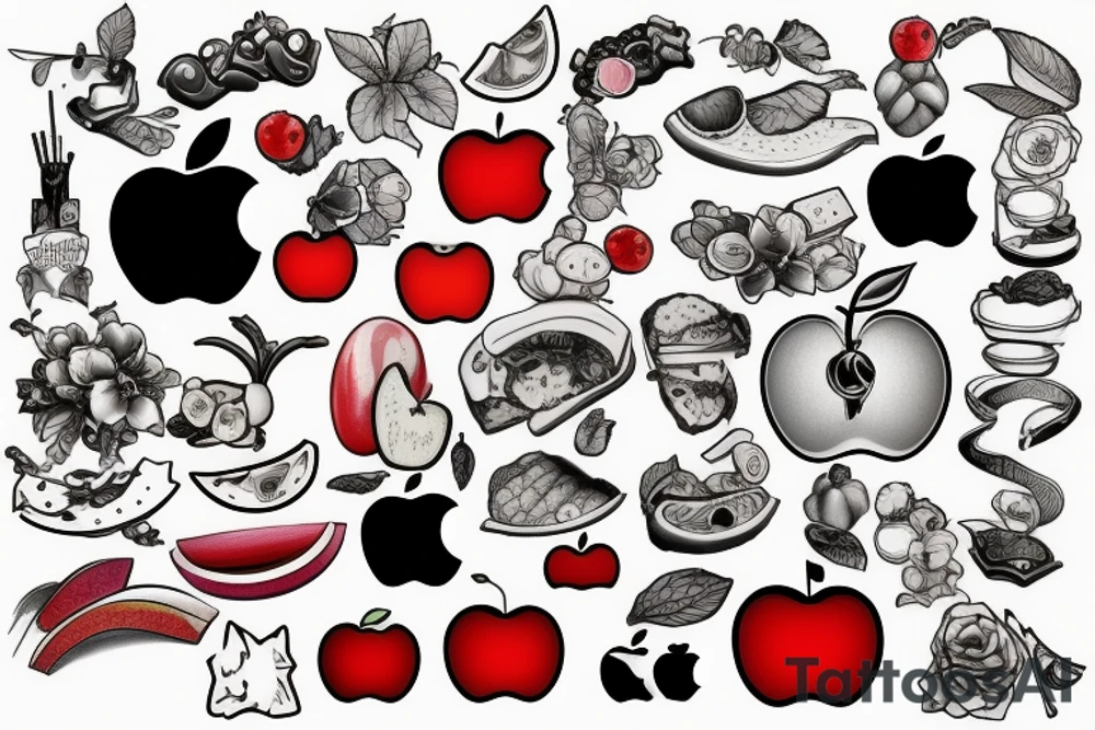 apple with a bite out of it tattoo idea