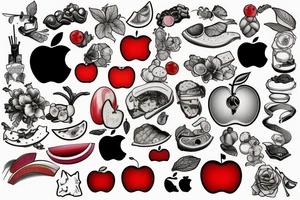 apple with a bite out of it tattoo idea