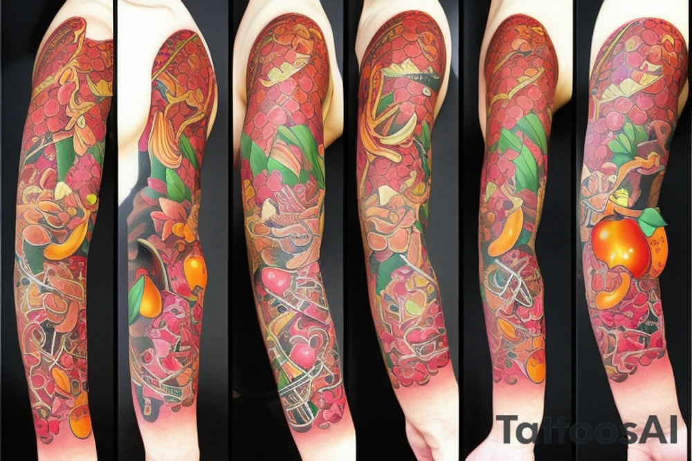3d apple tattoo idea