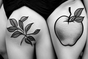 3d apple tattoo idea