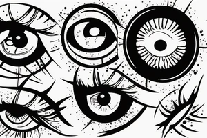 3d eye ball bloodshot tattoo idea