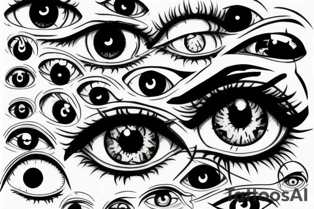 3d eye ball bloodshot tattoo idea