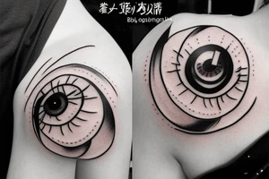 3d eye ball bloodshot tattoo idea