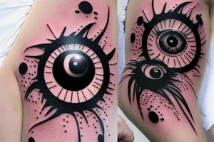 3d eye ball bloodshot tattoo idea
