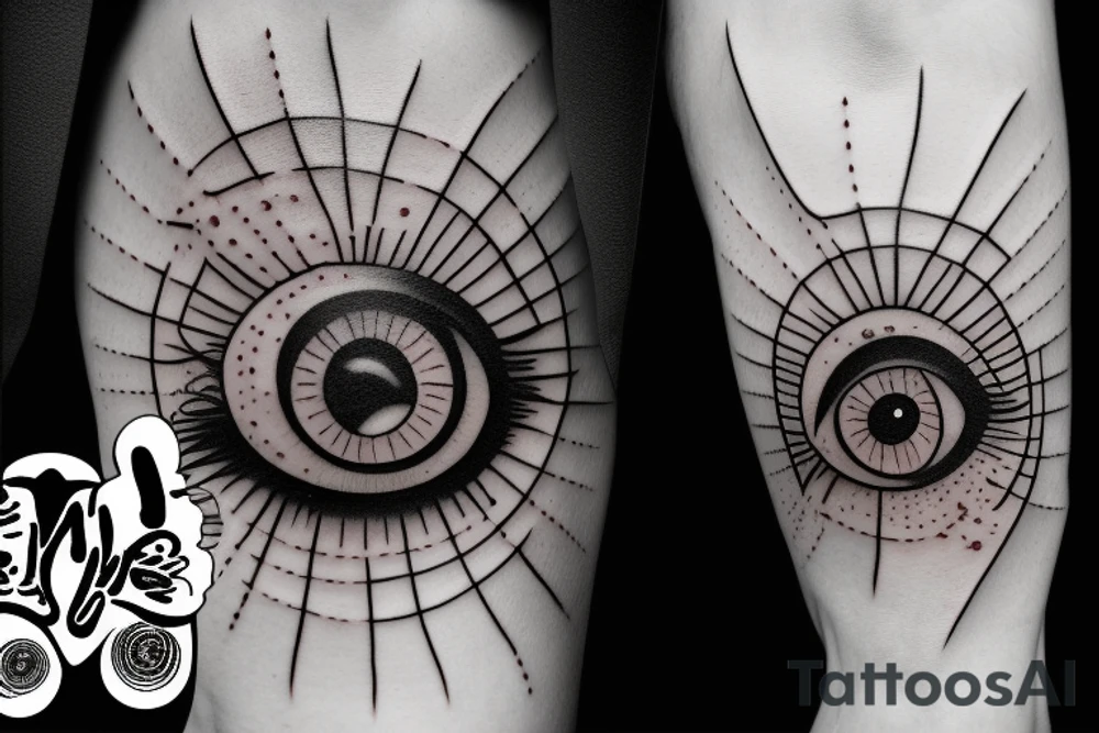 3d eye ball bloodshot tattoo idea