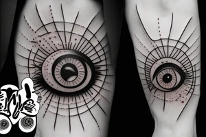 3d eye ball bloodshot tattoo idea