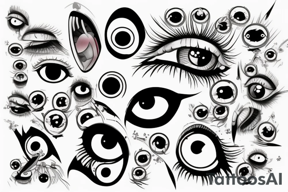 3d eye ball bloodshot tattoo idea